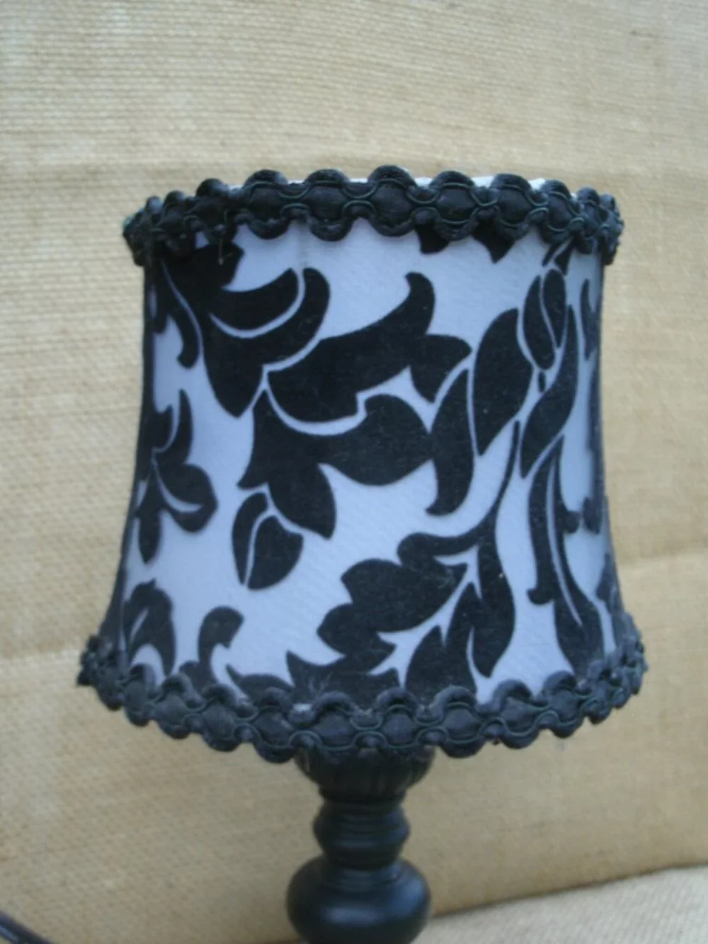 Vintage Victorian Inspired Goth Floral Lamp